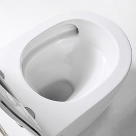 ALONI PRO HANGTOILET MET BIDET - TORNADO FLUSH - RANDLOOS - MET BIDETKRAAN KOUD EN WARM WATER - MET ZITTING - 52,5CM - GLANZEND WIT