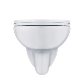 ALONI PRO HANGTOILET - RANDLOOS - MET ZITTING - THERMOPLAST (PP) - SOFT CLOSE - QUICK RELEASE - 35,5X41X54,5 CM - GLANZEND WIT