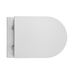 ALONI PRO HANGTOILET MET BIDET - RANDLOOS - MET BIDETKRAAN KOUD EN WARM WATER - MET ZITTING - 52,5CM - GLANZEND WIT