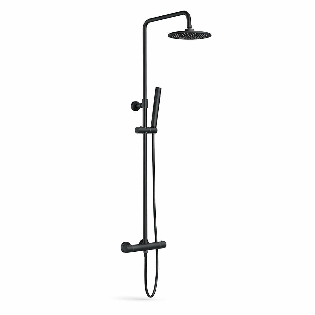 Regendoucheset Rond Ø25cm Mat zwart