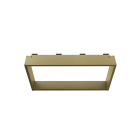 OPBOUWNIS VOOR DOUCHEWAND - 4 HANDDOEKHAKEN - ALUMINIUM - 60X30X8 CM - GEBORSTELD GOUD