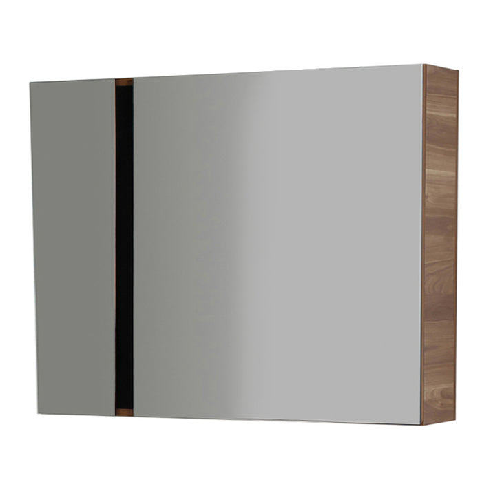 VERTI 100 SPIEGELKAST OKKERNOOT-ZWART 98X80X17CM